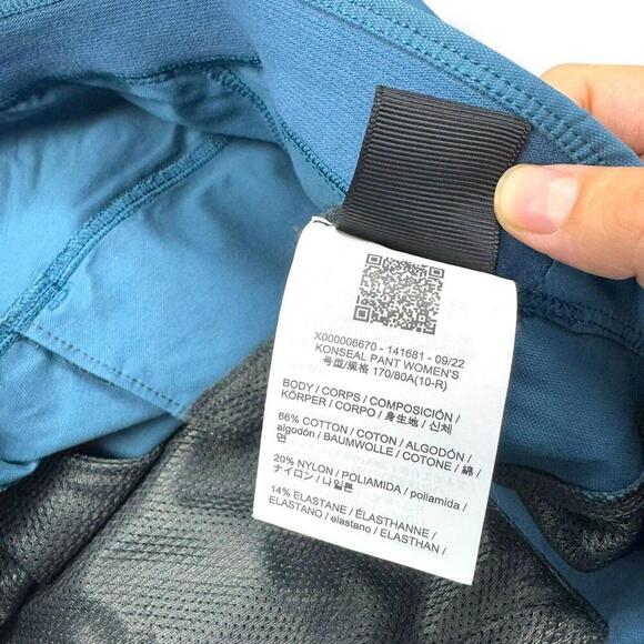 New Arc’teryx Konseal Pant Women’s Sz 10 Serene Green Outdoor Hiking Zip Pockets - Picture 10 of 15